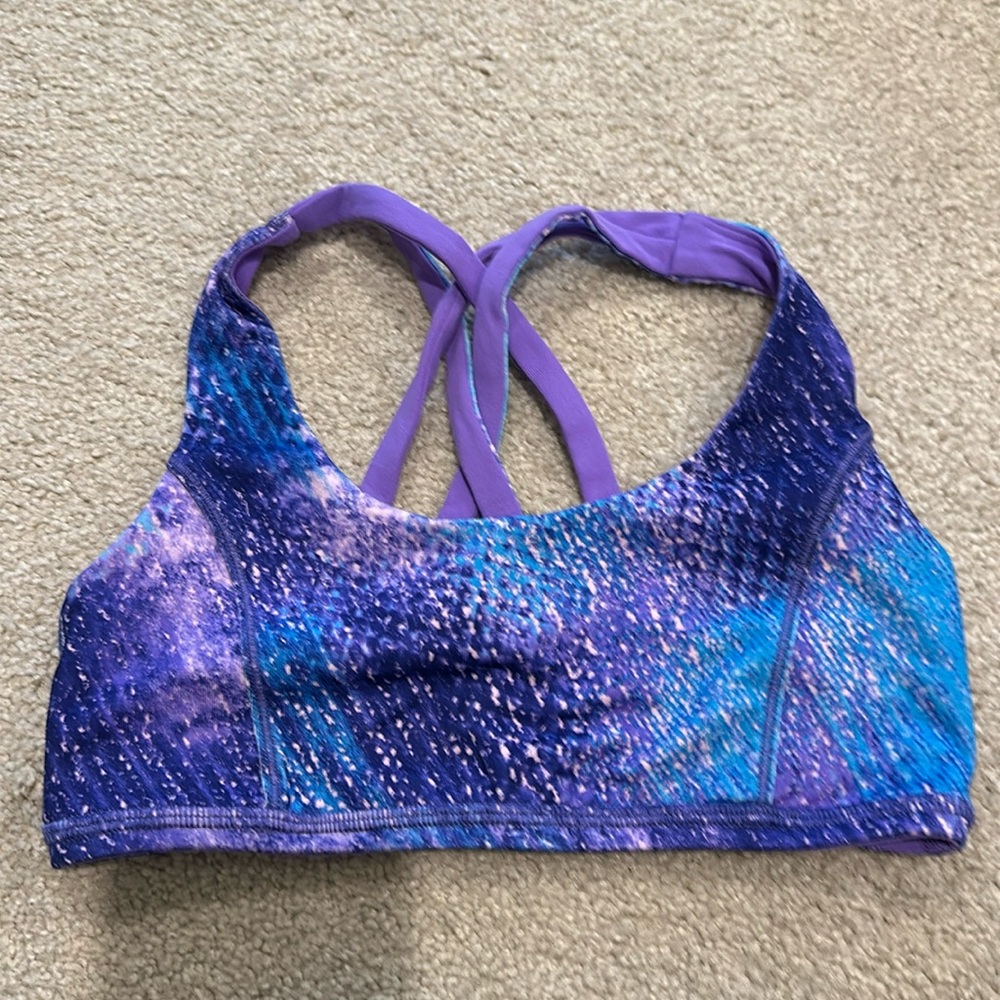 Ivivva girl purple sport bra top size 10